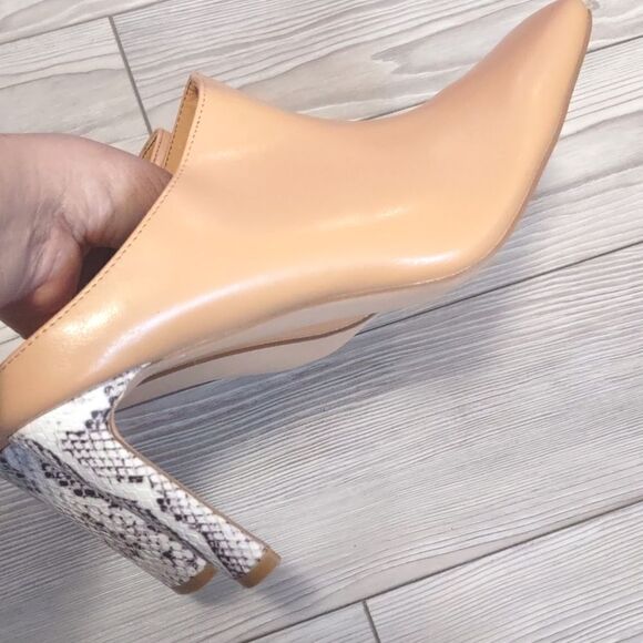 (63-1819) Coutgo Womens Square Toe Mules Slip On Snakeskin Sz 11 - Picture 5 of 9